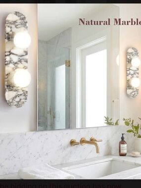 Solid natural marble light